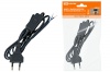 ТДМ Шнур с выключателем и плоской вилкой ШУ01В ШВВП 2*0,75мм2, 2м, черный