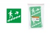ТДМ Знак "Направление к эвакуационному выходу (по лестнице направо вверх)" 150*150мм