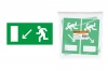 ТДМ Знак "Направление к эвакуационному выходу налево вниз" 200*100мм