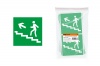 ТДМ Знак "Направление к эвакуационному выходу (по лестнице налево вверх)" 150*150мм