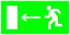 ТДМ Знак "Направление к эвакуационному выходу налево" 200*100мм